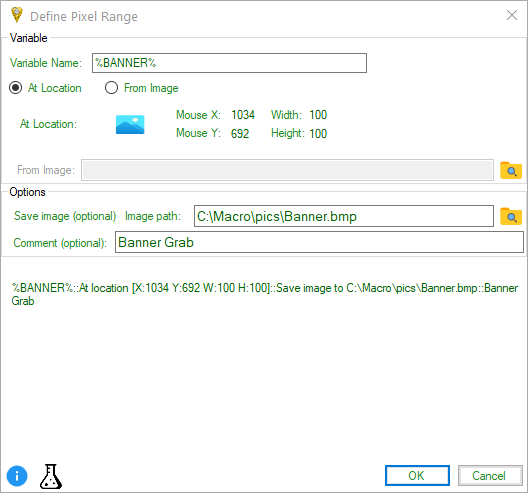 Define Pixel Range Interface